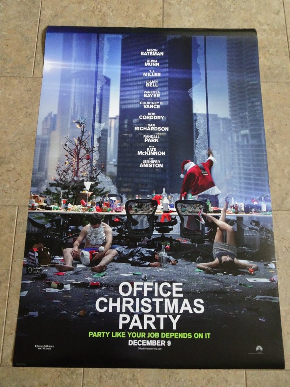 Office Christmas Party - Movie Poster with Jason Bateman as Josh Parker - Advanc